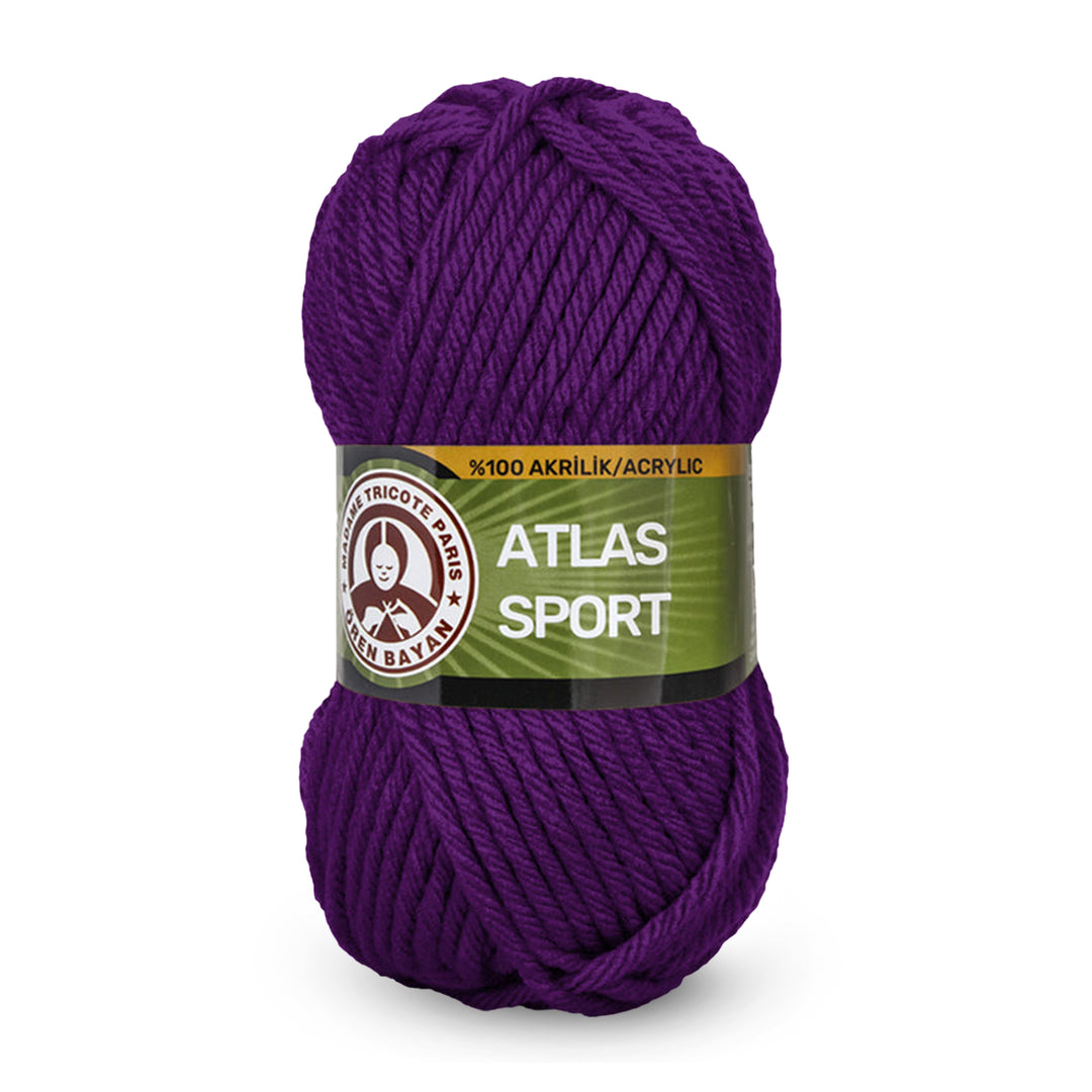 Madame Tricote Paris,  Atlas Sport, 100% Acrylic, Handknitting Yarn, 100g, 65 meters
