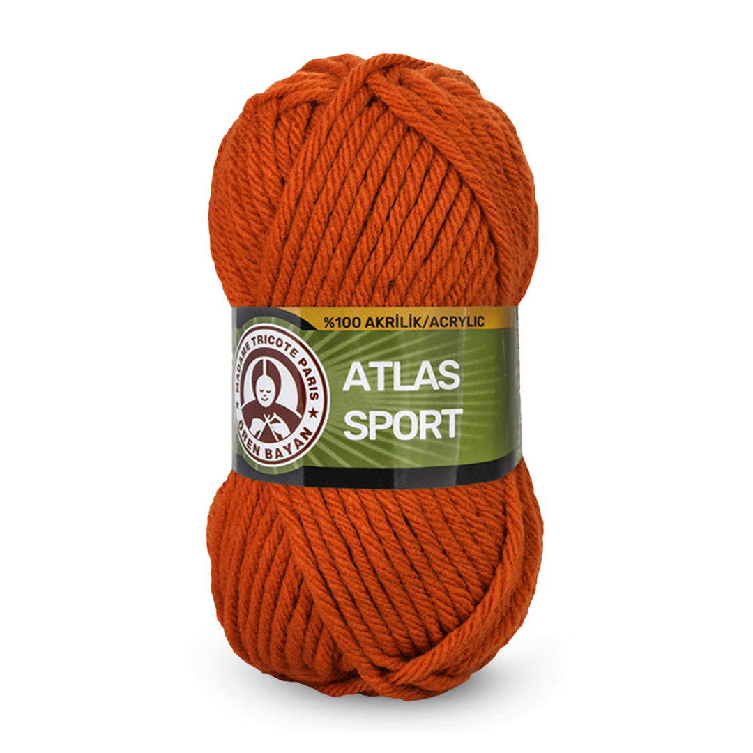 Madame Tricote Paris,  Atlas Sport, 100% Acrylic, Handknitting Yarn, 100g, 65 meters