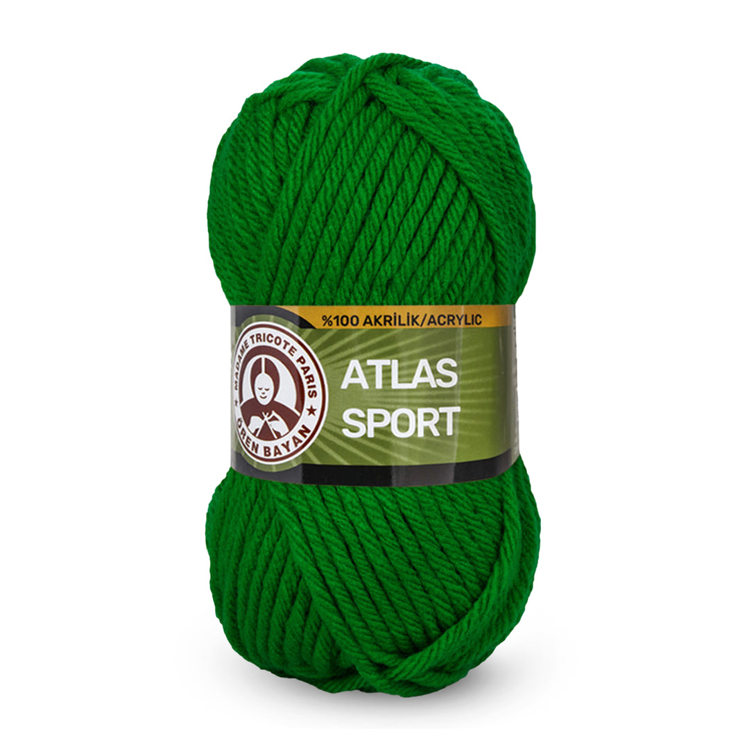 Madame Tricote Paris,  Atlas Sport, 100% Acrylic, Handknitting Yarn, 100g, 65 meters