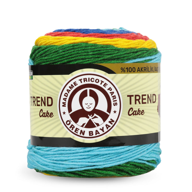 Madame Tricote Paris Oren Bayan, Trend Cake, 100% Acrylic, Handknitting Yarn, 200g, 330m