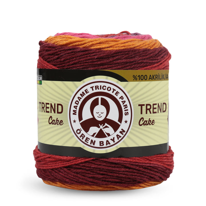 Madame Tricote Paris Oren Bayan, Trend Cake, 100% Acrylic, Handknitting Yarn, 200g, 330m