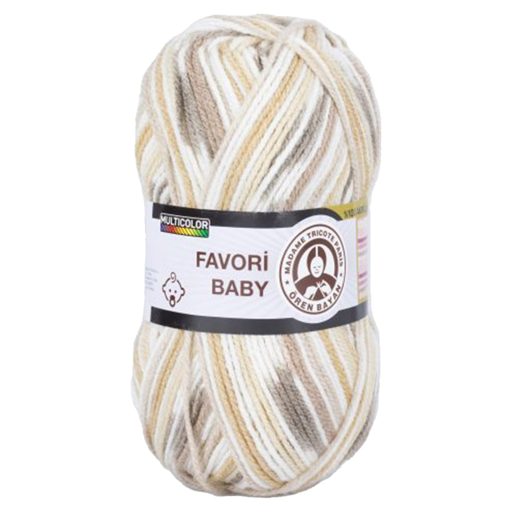 Madame Tricote Oren Bayan, Favori Baby, Hand Knitting Yarn, 100% Acrylic, 100g, 229 Yards