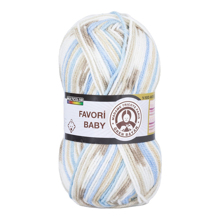 Madame Tricote Oren Bayan, Favori Baby, Hand Knitting Yarn, 100% Acrylic, 100g, 229 Yards
