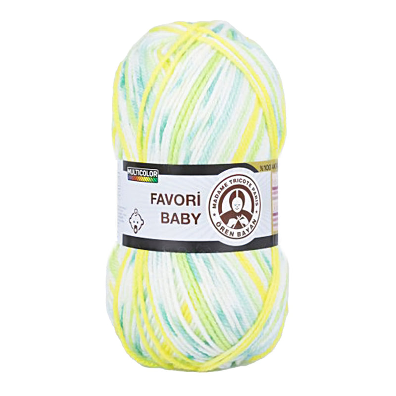 Madame Tricote Oren Bayan, Favori Baby, Hand Knitting Yarn, 100% Acrylic, 100g, 229 Yards, 5-Pack
