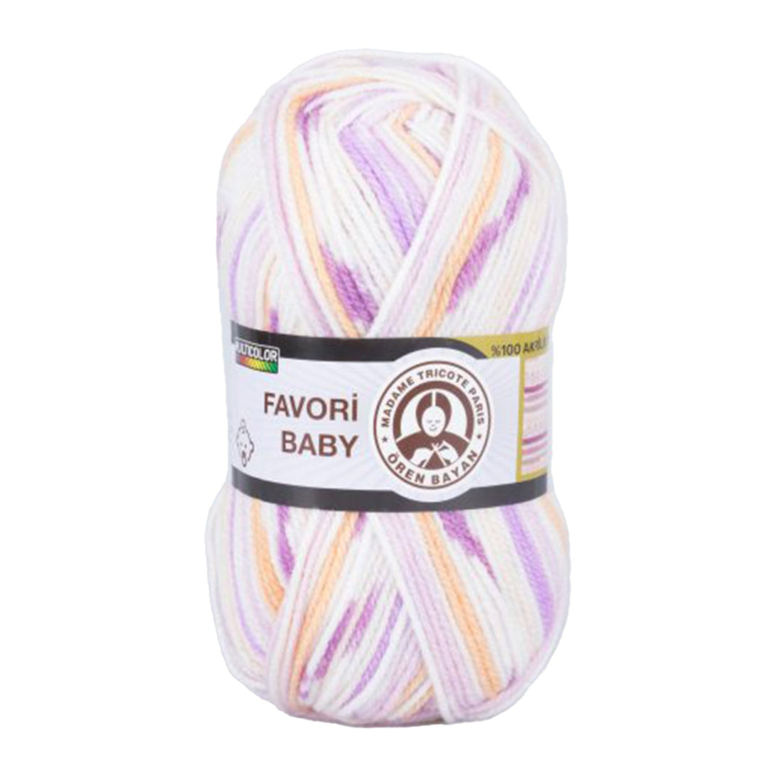 Madame Tricote Oren Bayan, Favori Baby, Hand Knitting Yarn, 100% Acrylic, 100g, 229 Yards, 5-Pack