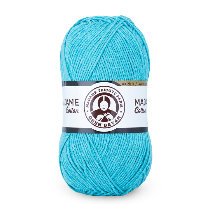 Madame Tricote Paris Oren Bayan, Madame Cotton, Acrylic 51% & Cotton 49%, Handknitting Yarn, 5-Pack