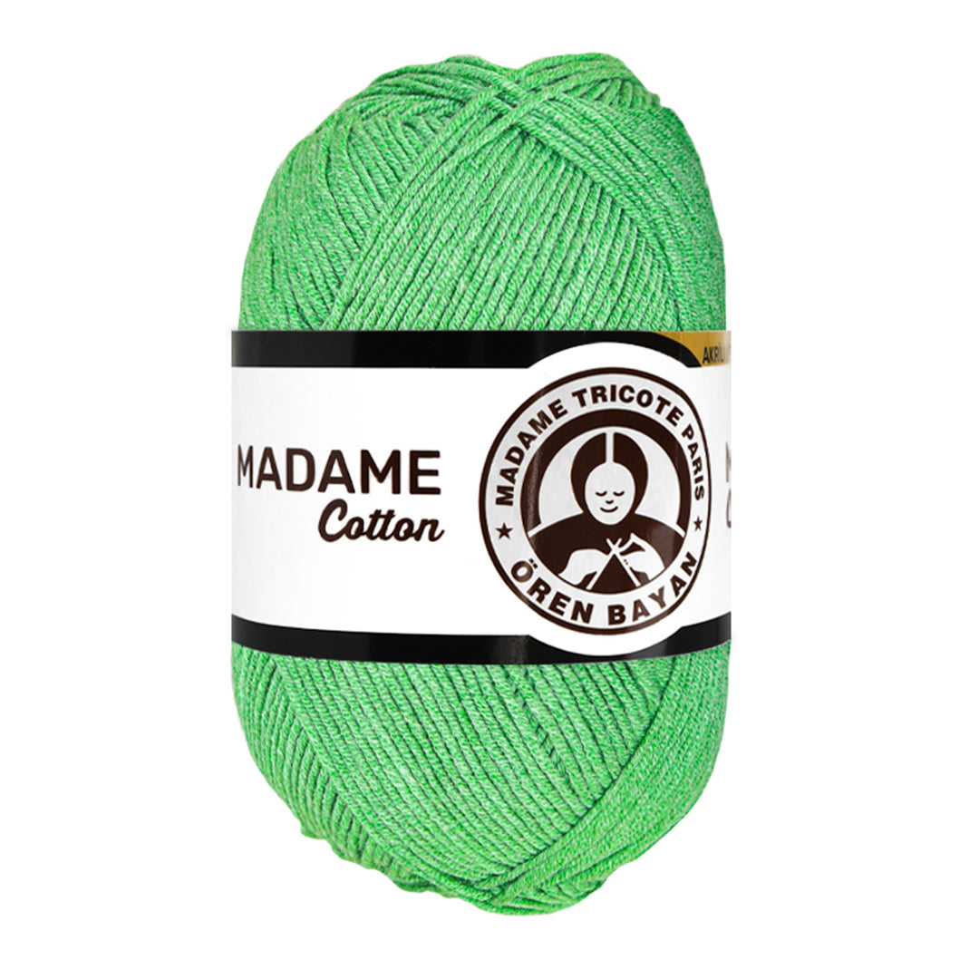 Madame Tricote Paris Oren Bayan, Madame Cotton, Acrylic 51% & Cotton 49%, Handknitting Yarn, 5-Pack