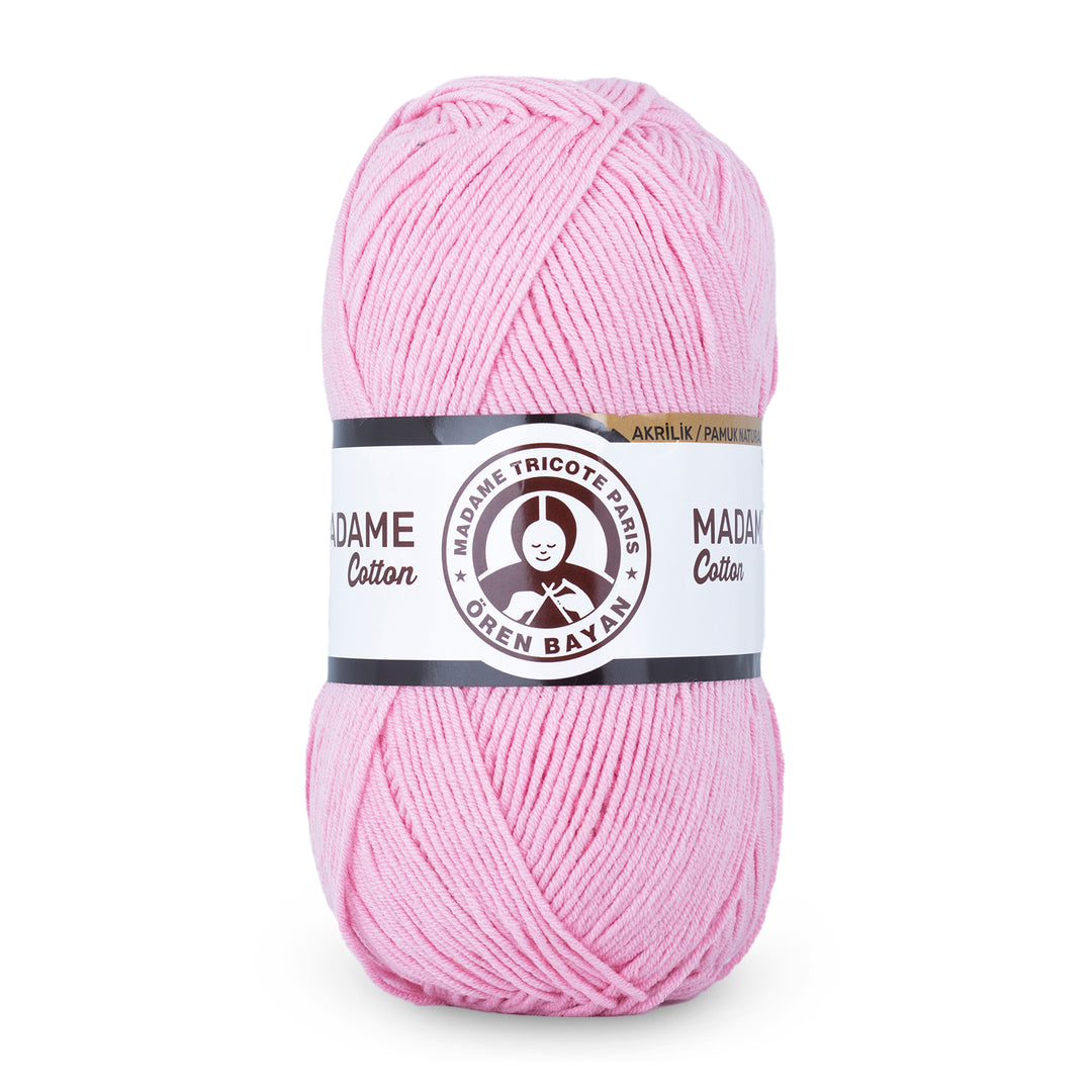 Madame Tricote Paris Oren Bayan, Madame Cotton, Acrylic 51% & Cotton 49%, Handknitting Yarn, 5-Pack