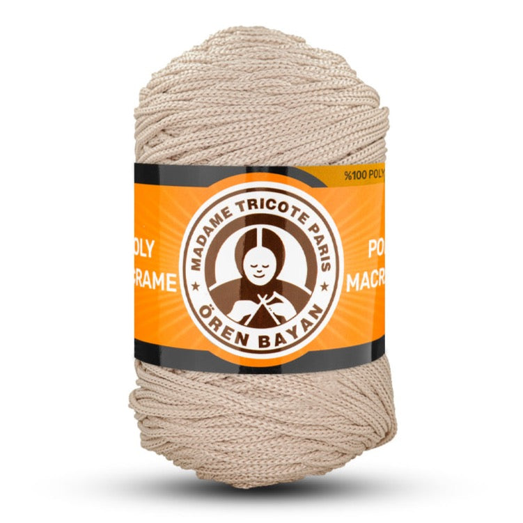 Poly Macramé Madame Tricote Paris Oren Bayan, 100% Polyester, 164 Yard, 250g, Variety Colors, 4-Pack