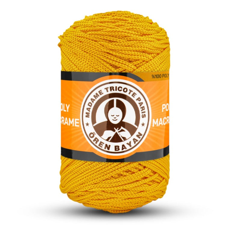Poly Macramé Madame Tricote Paris Oren Bayan, 100% Polyester, 164 Yard, 250g, Variety Colors, 4-Pack