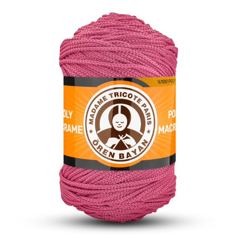Poly Macramé Madame Tricote Paris Oren Bayan, 100% Polyester, 164 Yard, 250g, Variety Colors, 4-Pack