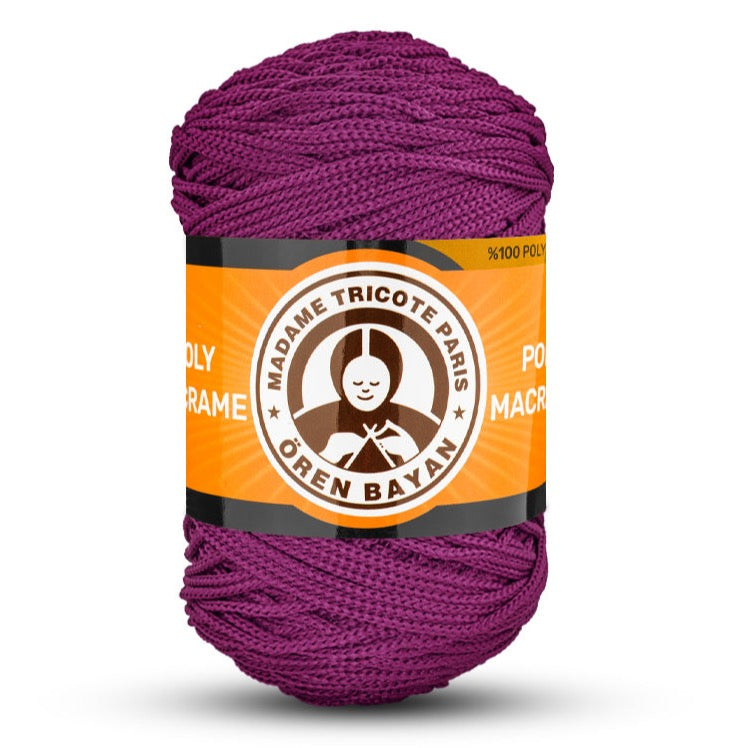 Poly Macramé Madame Tricote Paris Oren Bayan, 100% Polyester, 164 Yard, 250g, Variety Colors, 4-Pack