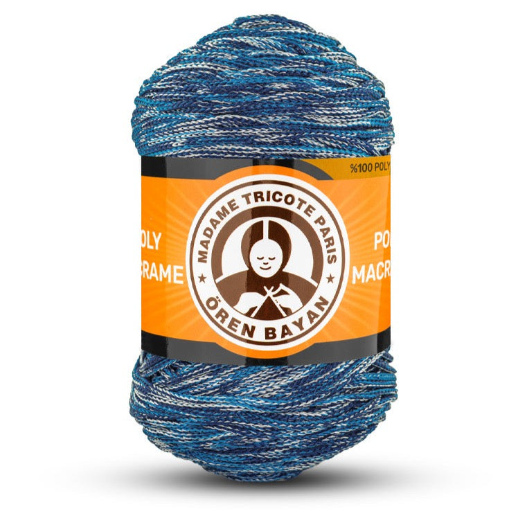 Poly Macramé Madame Tricote Paris Oren Bayan, 100% Polyester, 164 Yard, 250g, Variety Colors
