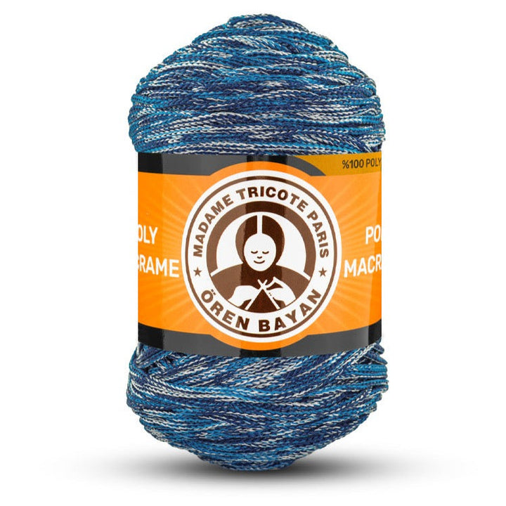 Poly Macramé Madame Tricote Paris Oren Bayan, 100% Polyester, 164 Yard, 250g, Variety Colors, 4-Pack