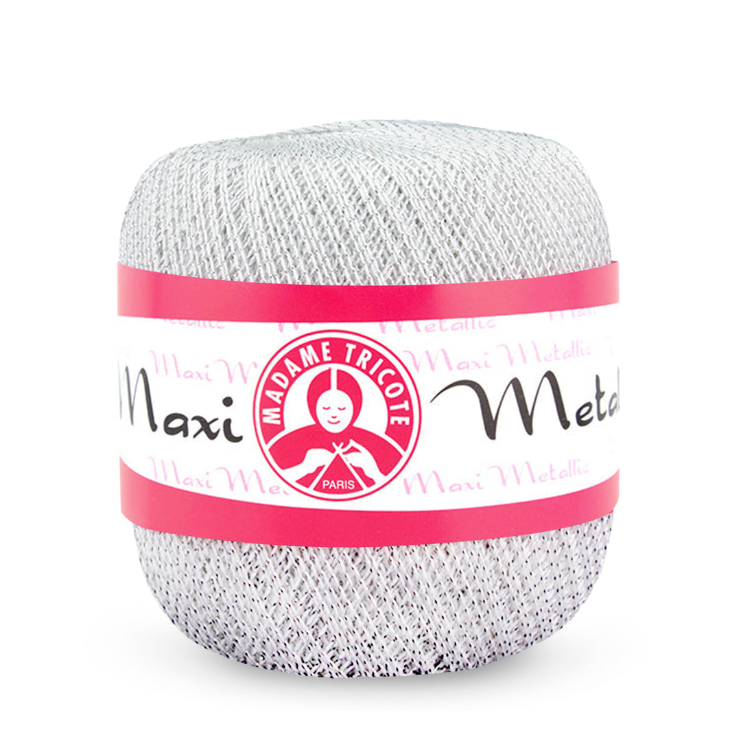 Madame Tricote Paris,  Maxi Metallic,  Cotton 96% and Metallic 4%,  Handknitting Yarn, 6-Pack