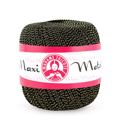 Madame Tricote Paris,  Maxi Metallic,  Cotton 96% and Metallic 4%,  Handknitting Yarn, 6-Pack