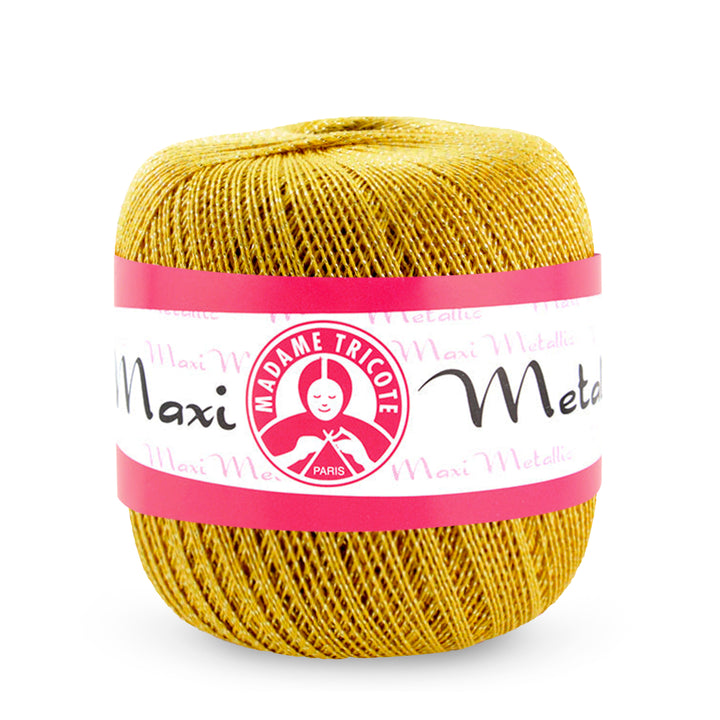 Madame Tricote Paris,  Maxi Metallic,  Cotton 96% and Metallic 4%,  Handknitting Yarn, 6-Pack