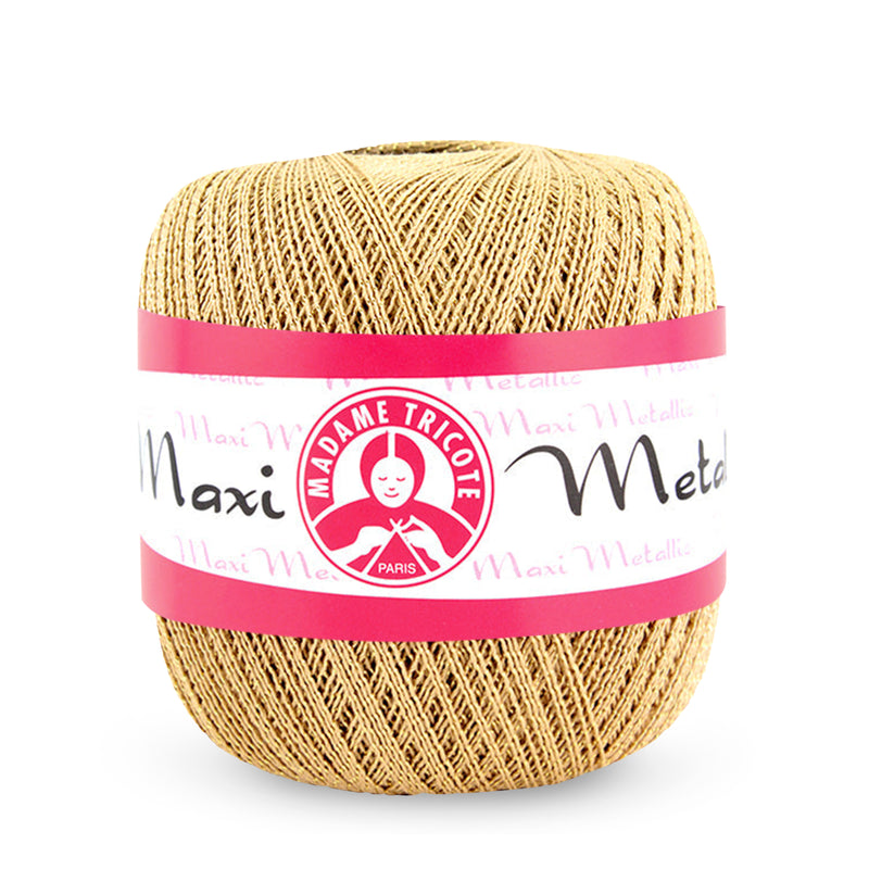 Madame Tricote Paris,  Maxi Metallic,  Cotton 96% and Metallic 4%,  Handknitting Yarn, 6-Pack