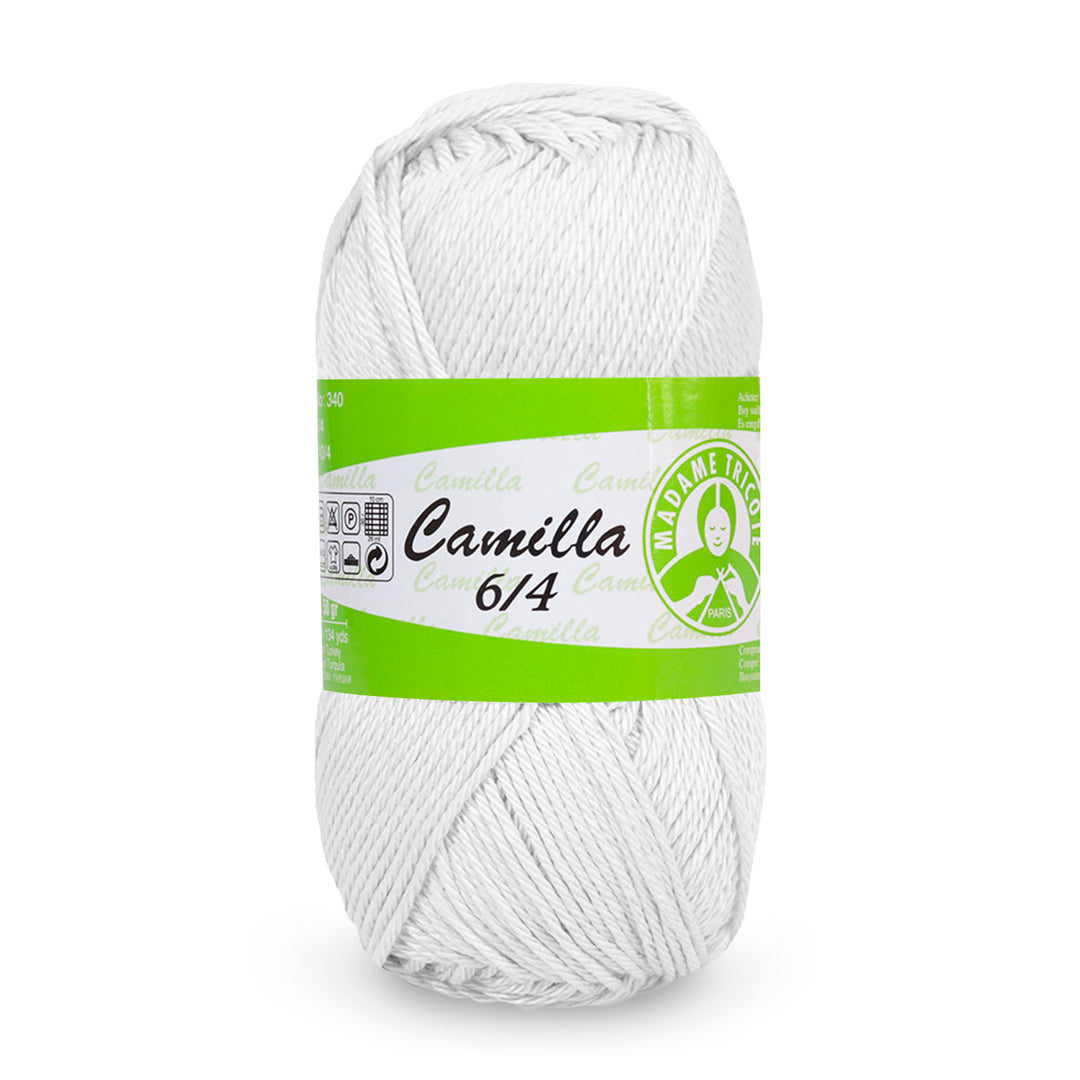 Madame Tricote Paris,  Camilla 6/4, Wool Cotton 100%,  Handknitting Yarn,  50g,  125 meters