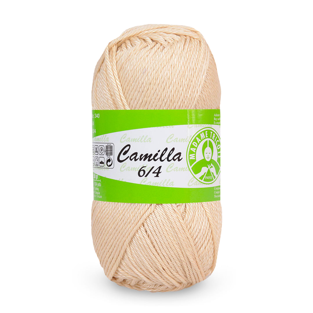 Madame Tricote Paris,  Camilla 6/4, Wool Cotton 100%,  Handknitting Yarn,  50g,  125 meters