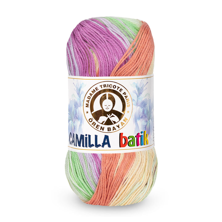 Madame Tricote Paris,  Camilla Batik,  Cotton 100%,  Handknitting Yarn,  100g,  274 yards, 5-Pack