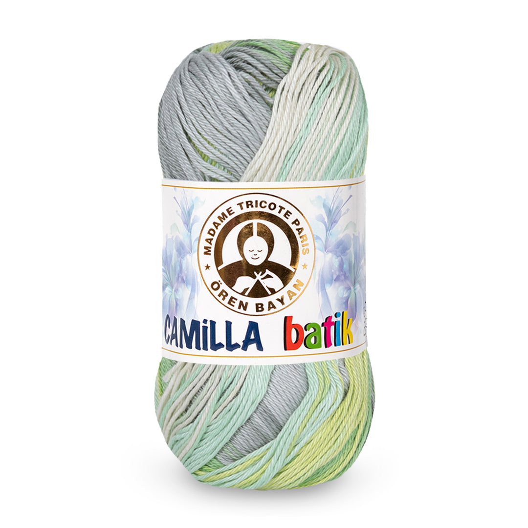 Madame Tricote Paris,  Camilla Batik,  Cotton 100%,  Handknitting Yarn,  100g,  274 yards, 5-Pack