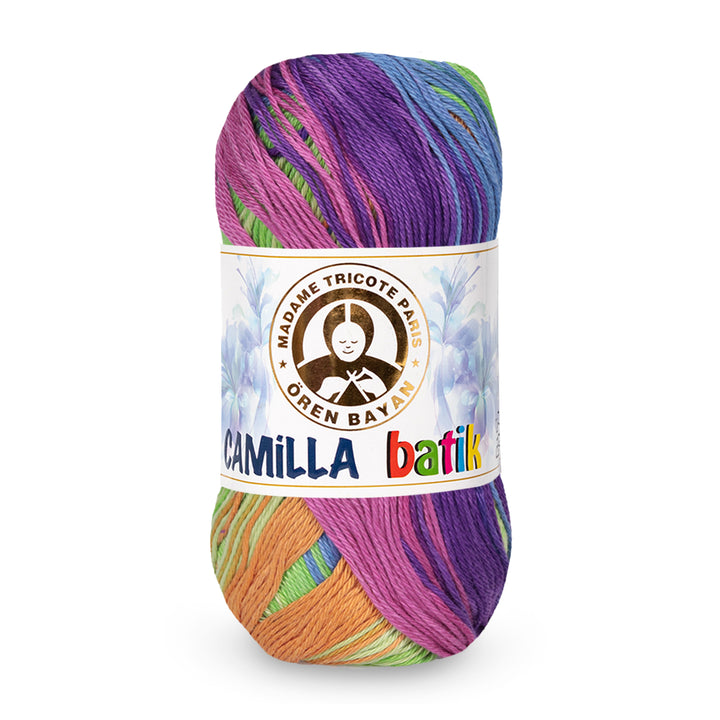 Madame Tricote Paris,  Camilla Batik,  Cotton 100%,  Handknitting Yarn,  100g,  274 yards, 5-Pack