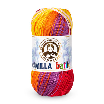 Madame Tricote Paris Oren Bayan, Camilla Batik, Cotton 100%, Handknitting Yarn, 100g, 274 yards