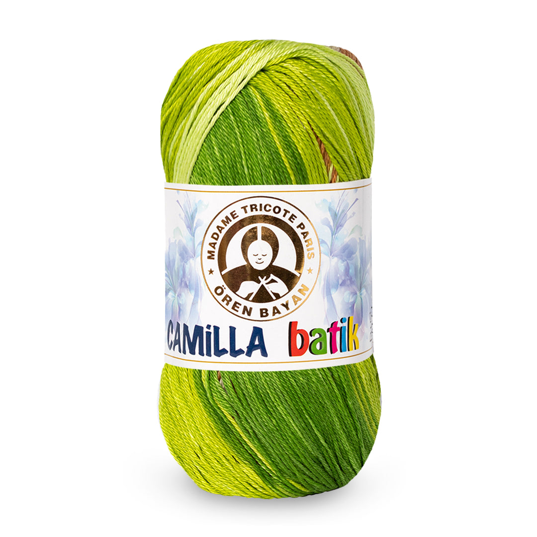 Madame Tricote Paris,  Camilla Batik,  Cotton 100%,  Handknitting Yarn,  100g,  274 yards, 5-Pack