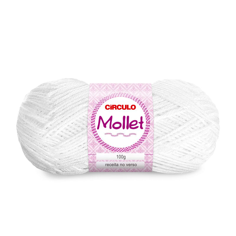 Círculo Mollet, Acrylic Yarn Skeins, Craft Yarn for Knitting and Crochet, 500 Tex, 200 Meters, 1 Roll,    5-Pack