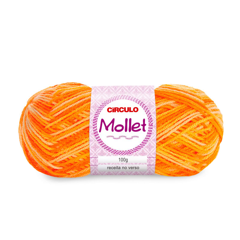 Círculo Mollet, Acrylic Yarn Skeins, Craft Yarn for Knitting and Crochet, 500 Tex, 200 Meters, 1 Roll,    5-Pack