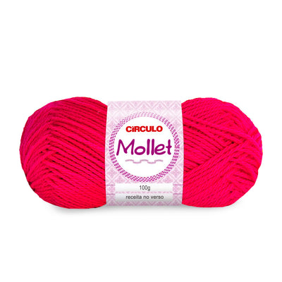 Círculo Mollet, Acrylic Yarn Skeins, Craft Yarn for Knitting and Crochet, 500 Tex, 200 Meters, 1 Roll