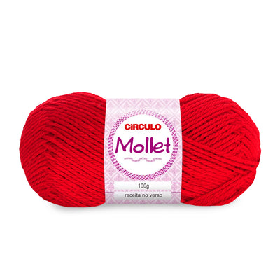 Círculo Mollet, Acrylic Yarn Skeins, Craft Yarn for Knitting and Crochet, 500 Tex, 200 Meters, 1 Roll,    5-Pack