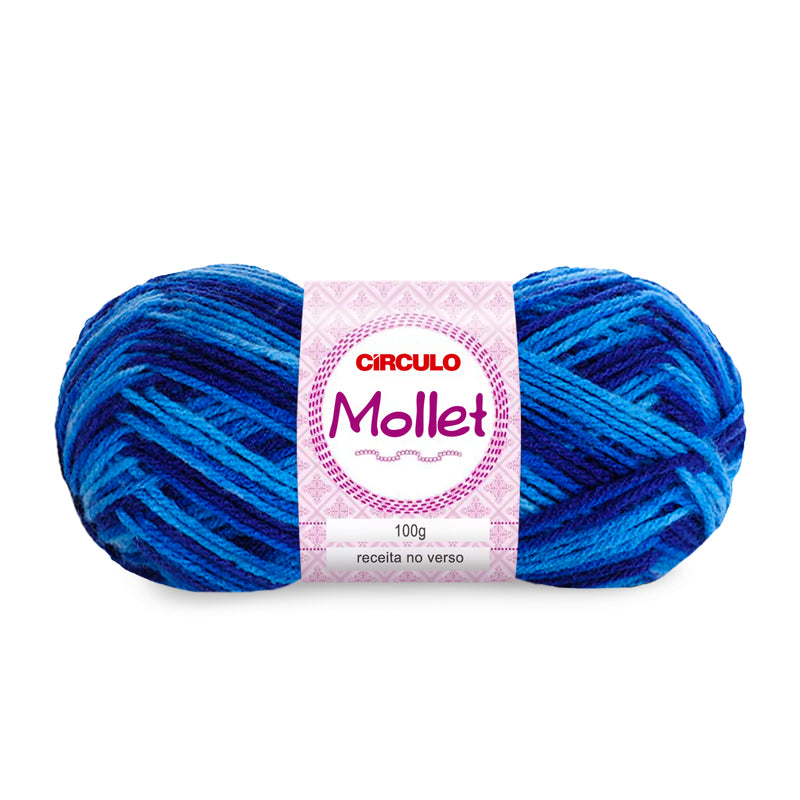 Círculo Mollet, Acrylic Yarn Skeins, Craft Yarn for Knitting and Crochet, 500 Tex, 200 Meters, 1 Roll,    5-Pack