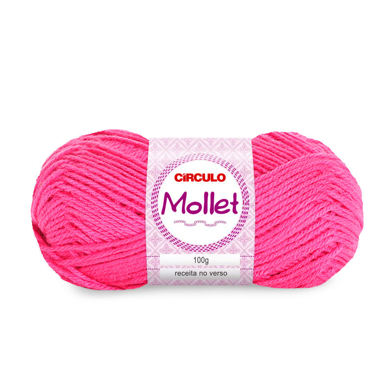 Círculo Mollet, Acrylic Yarn Skeins, Craft Yarn for Knitting and Crochet, 500 Tex, 200 Meters, 1 Roll,    5-Pack