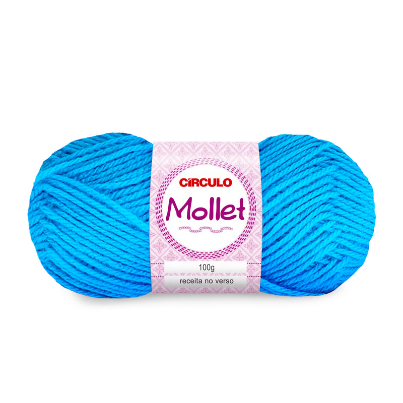 Círculo Mollet, Acrylic Yarn Skeins, Craft Yarn for Knitting and Crochet, 500 Tex, 200 Meters, 1 Roll,    5-Pack