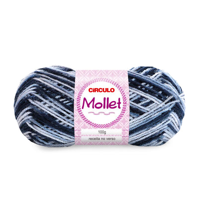 Círculo Mollet, Acrylic Yarn Skeins, Craft Yarn for Knitting and Crochet, 500 Tex, 200 Meters, 1 Roll,    5-Pack