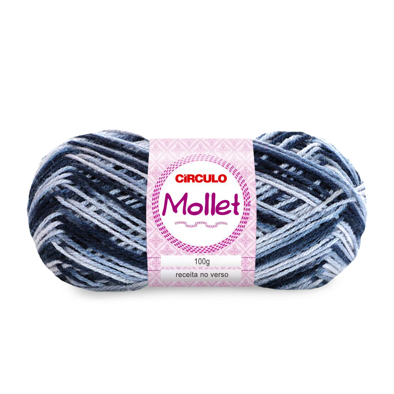 Círculo Mollet, Acrylic Yarn Skeins, Craft Yarn for Knitting and Crochet, 500 Tex, 200 Meters, 1 Roll