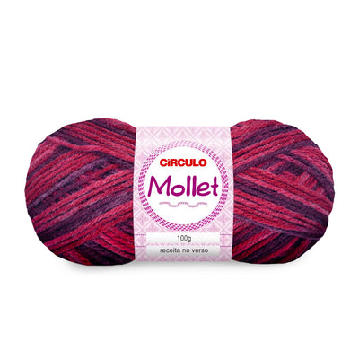 Círculo Mollet, Acrylic Yarn Skeins, Craft Yarn for Knitting and Crochet, 500 Tex, 200 Meters, 1 Roll,    5-Pack