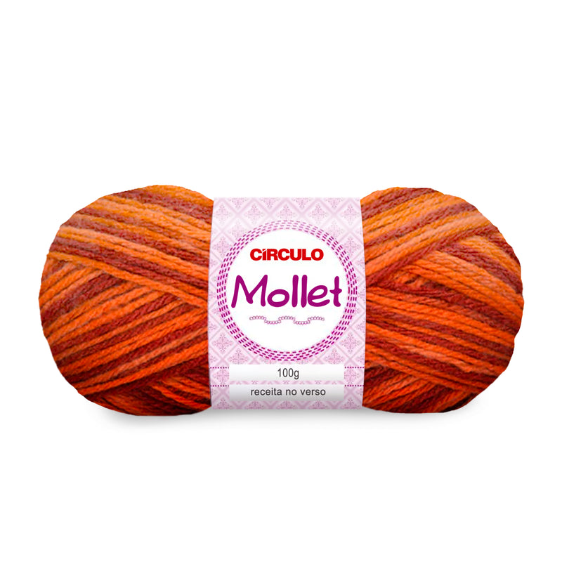 Círculo Mollet, Acrylic Yarn Skeins, Craft Yarn for Knitting and Crochet, 500 Tex, 200 Meters, 1 Roll,    5-Pack