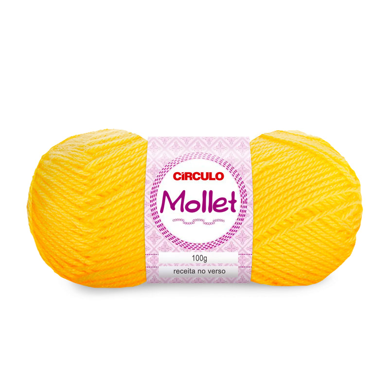 Círculo Mollet, Acrylic Yarn Skeins, Craft Yarn for Knitting and Crochet, 500 Tex, 200 Meters, 1 Roll,    5-Pack