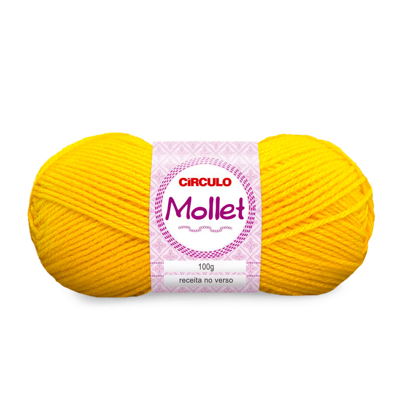 Círculo Mollet, Acrylic Yarn Skeins, Craft Yarn for Knitting and Crochet, 500 Tex, 200 Meters, 1 Roll,    5-Pack