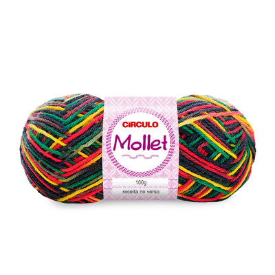 Círculo Mollet, Acrylic Yarn Skeins, Craft Yarn for Knitting and Crochet, 500 Tex, 200 Meters, 1 Roll,    5-Pack