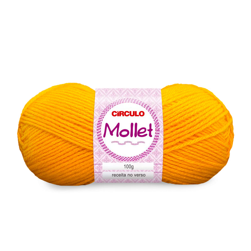 Círculo Mollet, Acrylic Yarn Skeins, Craft Yarn for Knitting and Crochet, 500 Tex, 200 Meters, 1 Roll,    5-Pack