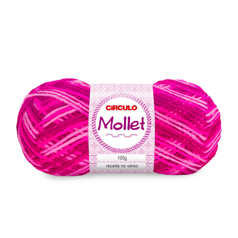 Círculo Mollet, Acrylic Yarn Skeins, Craft Yarn for Knitting and Crochet, 500 Tex, 200 Meters, 1 Roll,    5-Pack