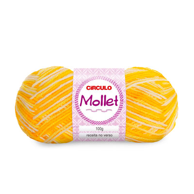 Círculo Mollet, Acrylic Yarn Skeins, Craft Yarn for Knitting and Crochet, 500 Tex, 200 Meters, 1 Roll