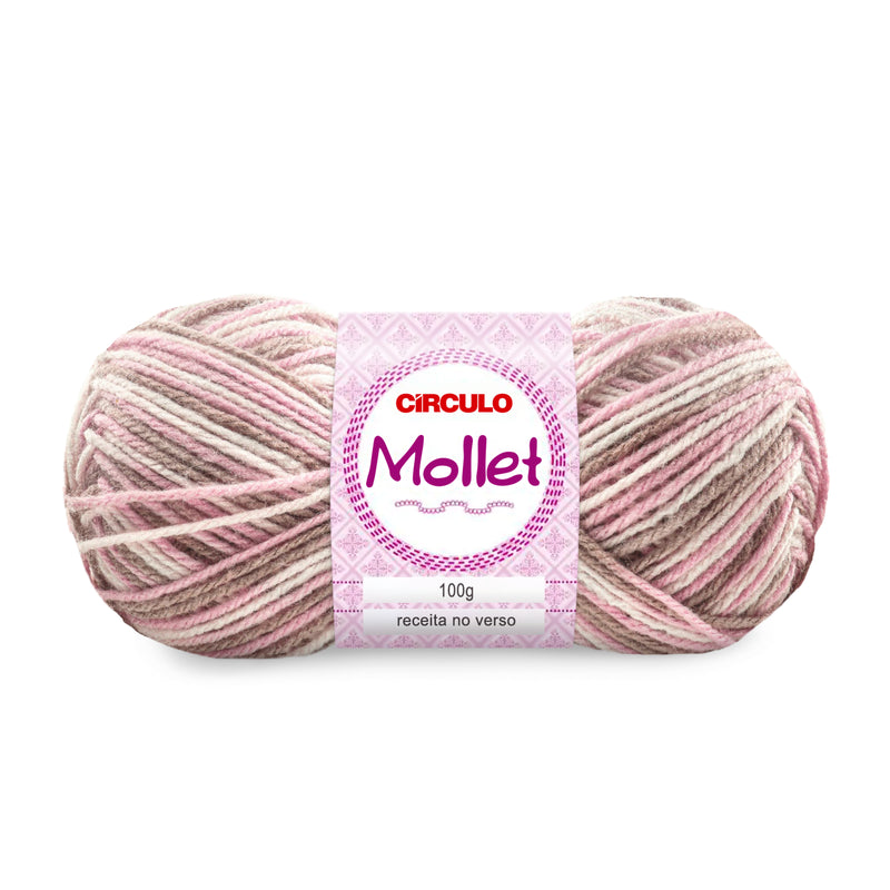 Círculo Mollet, Acrylic Yarn Skeins, Craft Yarn for Knitting and Crochet, 500 Tex, 200 Meters, 1 Roll,    5-Pack