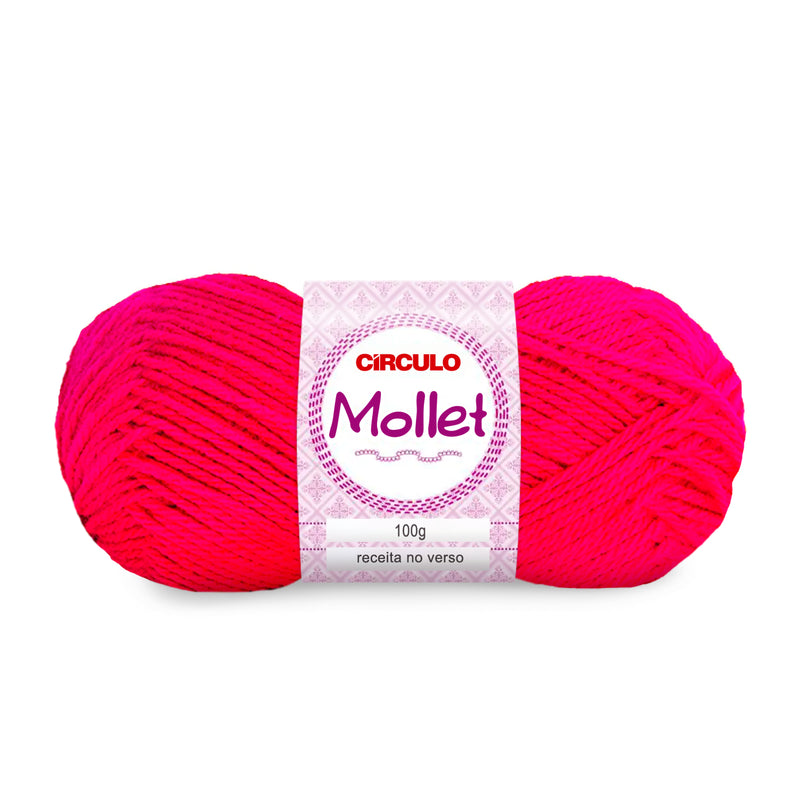 Círculo Mollet, Acrylic Yarn Skeins, Craft Yarn for Knitting and Crochet, 500 Tex, 200 Meters, 1 Roll,    5-Pack