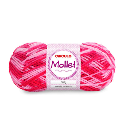 Círculo Mollet, Acrylic Yarn Skeins, Craft Yarn for Knitting and Crochet, 500 Tex, 200 Meters, 1 Roll,    5-Pack