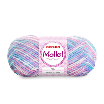 Círculo Mollet, Acrylic Yarn Skeins, Craft Yarn for Knitting and Crochet, 500 Tex, 200 Meters, 1 Roll,    5-Pack